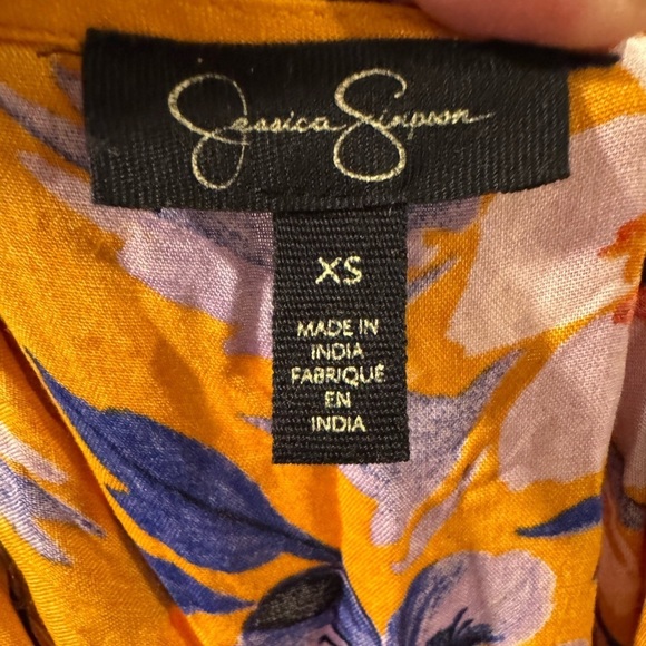 Jessica Simpson Floral Orange Jumpsuit size XS - Picture 7 of 8